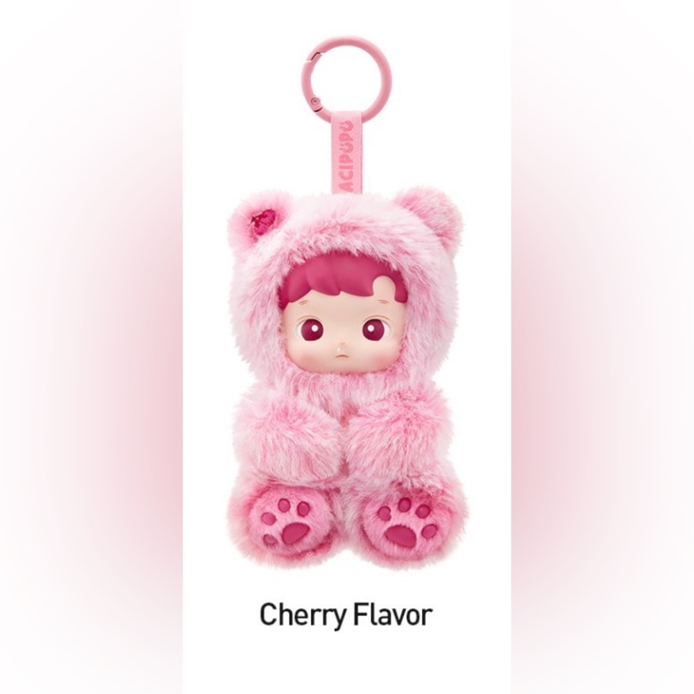 Pop Mart Hacipupu Gummy Bear Vinyl Plush Pendant Cherry Flavor